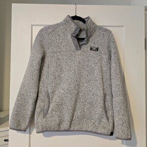LL Bean Quarter Snap Pullover |M | Gray